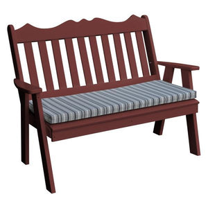 A & L Furniture Poly Royal English Garden Bench Garden Benches 4ft / Cherrywood