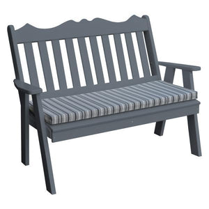 A & L Furniture Poly Royal English Garden Bench Garden Benches 4ft / Aruba Blue