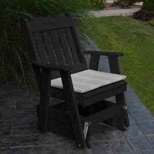 A & L Furniture Poly Royal English Gliding Chair Glider Black