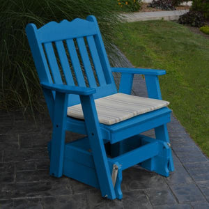 A & L Furniture Poly Royal English Gliding Chair Glider Blue