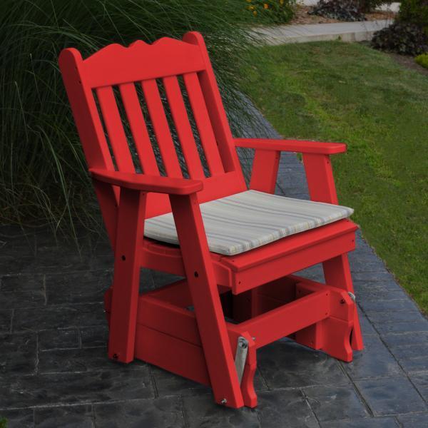 A &amp; L Furniture Poly Royal English Gliding Chair Glider Bright Red
