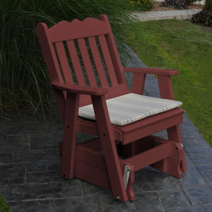 A & L Furniture Poly Royal English Gliding Chair Glider Cherrywood