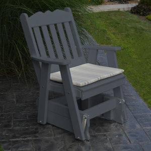 A & L Furniture Poly Royal English Gliding Chair Glider Dark Gray