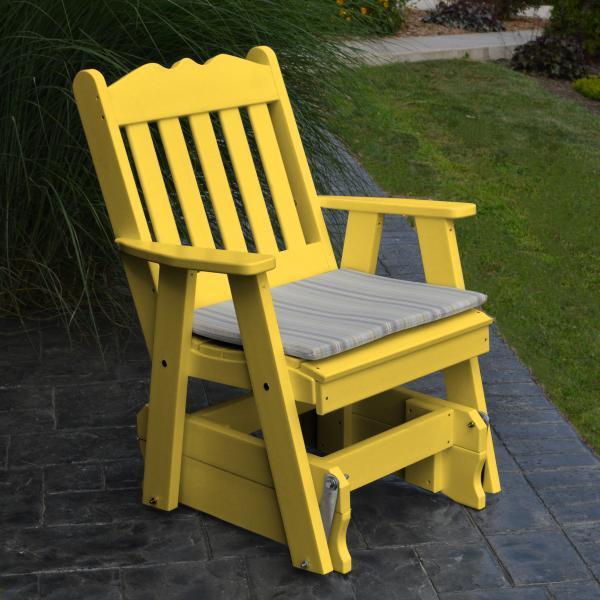 A &amp; L Furniture Poly Royal English Gliding Chair Glider Lemon Yellow