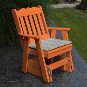 A & L Furniture Poly Royal English Gliding Chair Glider Orange