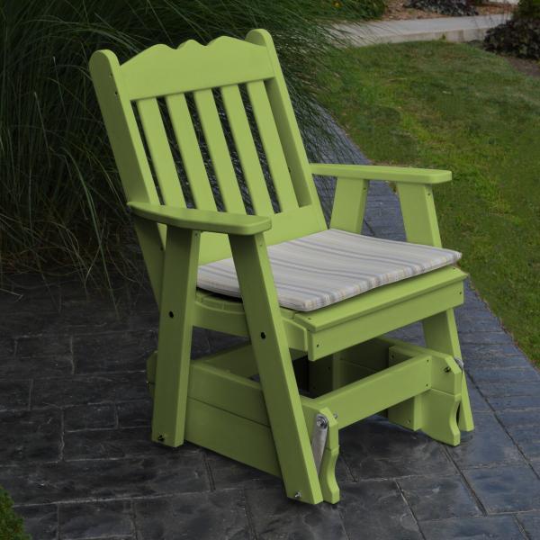 A &amp; L Furniture Poly Royal English Gliding Chair Glider Tropical Lime