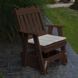 A & L Furniture Poly Royal English Gliding Chair Glider Tudor Brown