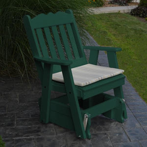 A & L Furniture Poly Royal English Gliding Chair Glider Turf Green