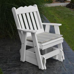 A & L Furniture Poly Royal English Gliding Chair Glider White