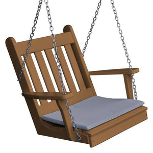 A & L Furniture Poly Traditional English Chair Swing Porch Swing Cedar