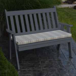 A & L Furniture Poly Traditional English Garden Bench Garden Benches 4ft / Aruba Blue