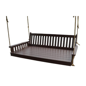 A & L Furniture Poly Traditional English Swingbed Porch Swing Beds 4ft / Aruba Blue