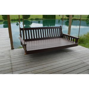 A & L Furniture Poly Traditional English Swingbed Porch Swing Beds 4ft / Aruba Blue