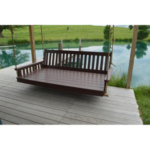 A & L Furniture Poly Traditional English Swingbed Porch Swing Beds 4ft / Aruba Blue