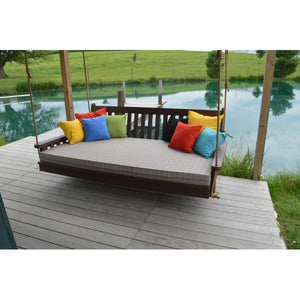 A & L Furniture Poly Traditional English Swingbed Porch Swing Beds 4ft / Aruba Blue
