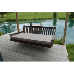 A & L Furniture Poly Traditional English Swingbed Porch Swing Beds 4ft / Aruba Blue