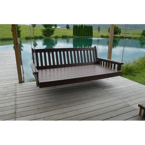 A & L Furniture Poly Traditional English Swingbed Porch Swing Beds 4ft / Aruba Blue