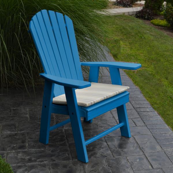 A &amp; L Furniture Poly Upright Adirondack Chair Outdoor Chairs Aruba Blue