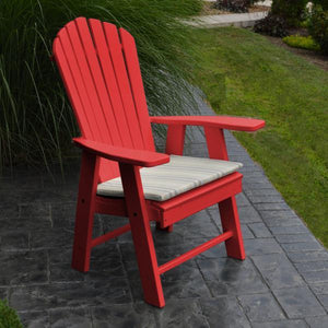 A & L Furniture Poly Upright Adirondack Chair Outdoor Chairs Aruba Blue