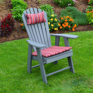A & L Furniture Poly Upright Adirondack Chair Outdoor Chairs Aruba Blue