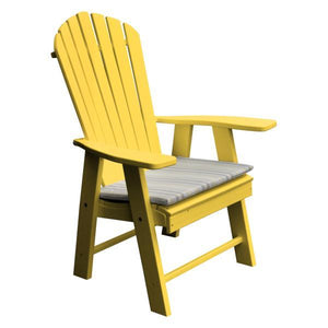 A & L Furniture Poly Upright Adirondack Chair Outdoor Chairs Aruba Blue