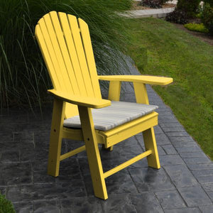 A & L Furniture Poly Upright Adirondack Chair Outdoor Chairs Aruba Blue