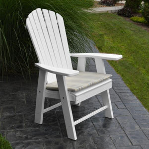 A & L Furniture Poly Upright Adirondack Chair Outdoor Chairs Aruba Blue