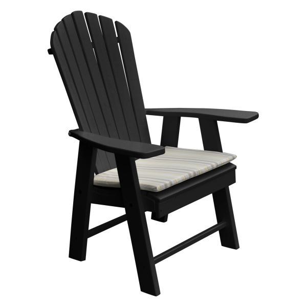A &amp; L Furniture Poly Upright Adirondack Chair Outdoor Chairs Black