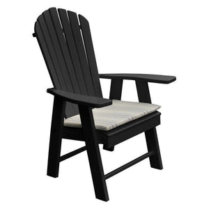 A & L Furniture Poly Upright Adirondack Chair Outdoor Chairs Black