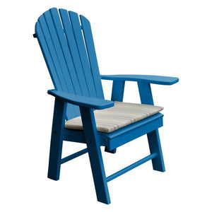A & L Furniture Poly Upright Adirondack Chair Outdoor Chairs Blue