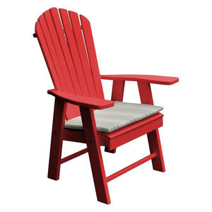 A & L Furniture Poly Upright Adirondack Chair Outdoor Chairs Aruba Blue