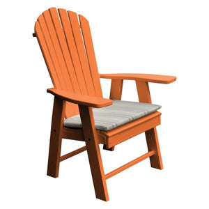 A & L Furniture Poly Upright Adirondack Chair Outdoor Chairs Orange