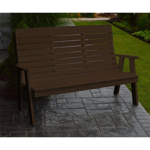 A & L Furniture Poly Winston Garden Bench Garden Benches 4ft / Aruba Blue
