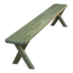 A & L Furniture Pressure Treated Pine Crossleg Bench Picnic Benches 2ft / Linden Leaf