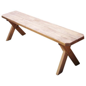 A & L Furniture Pressure Treated Pine Crossleg Bench Picnic Benches 2ft / Unfinished