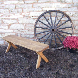 A & L Furniture Pressure Treated Pine Crossleg Bench Picnic Benches 2ft / Unfinished