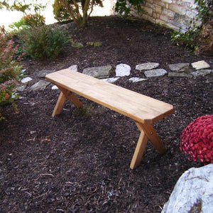A & L Furniture Pressure Treated Pine Crossleg Bench Picnic Benches 2ft / Unfinished