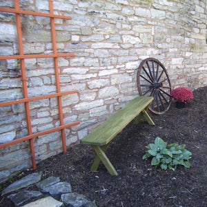 A & L Furniture Pressure Treated Pine Crossleg Bench Picnic Benches 2ft / Unfinished