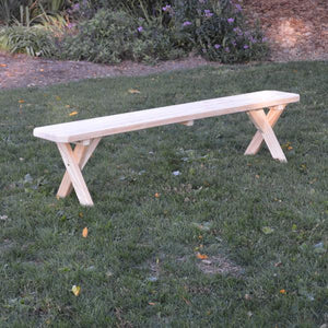 A & L Furniture Pressure Treated Pine Crossleg Bench Picnic Benches 2ft / Unfinished