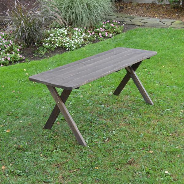 A &amp; L Furniture Pressure Treated Pine Crossleg Table Outdoor Tables 4ft / Unfinished / No