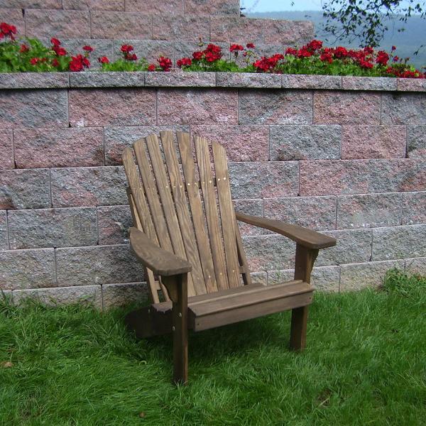 A &amp; L Furniture Pressure Treated Pine Fanback Adirondack Chair Adirondack Walnut
