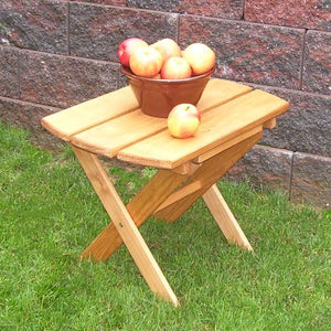 A & L Furniture Pressure Treated Pine Folding Oval End Table Table Cedar