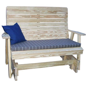 A & L Furniture Pressure Treated Pine Highback Glider Gliders 4ft / Unfinished