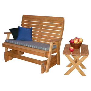 A & L Furniture Pressure Treated Pine Highback Glider Gliders 4ft / Unfinished