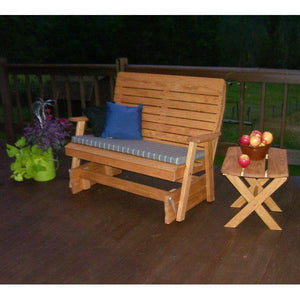 A & L Furniture Pressure Treated Pine Highback Glider Gliders 4ft / Unfinished