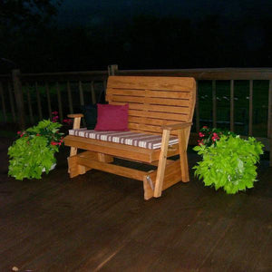 A & L Furniture Pressure Treated Pine Highback Glider Gliders 4ft / Unfinished