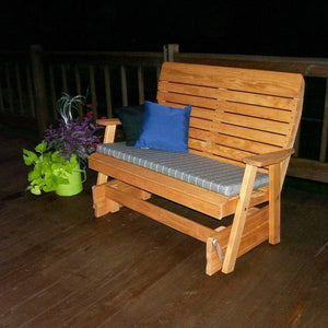 A & L Furniture Pressure Treated Pine Highback Glider Gliders 4ft / Unfinished