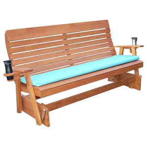 A & L Furniture Pressure Treated Pine Highback Glider Gliders 4ft / Unfinished