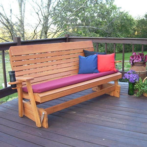 A & L Furniture Pressure Treated Pine Highback Glider Gliders 4ft / Unfinished