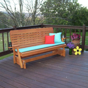 A & L Furniture Pressure Treated Pine Highback Glider Gliders 4ft / Unfinished